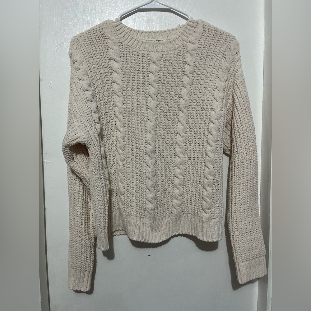 Cable Knit Cream Sweater